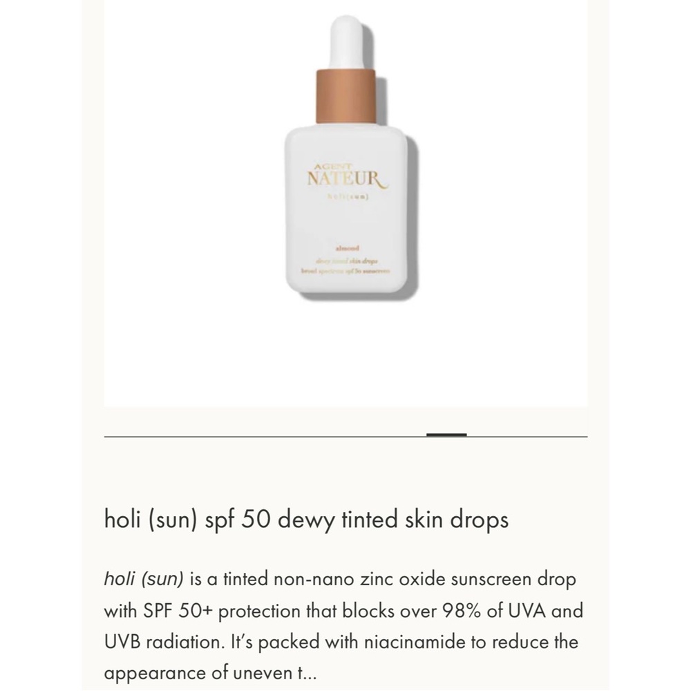 Agent Nateur Dewy Tinted Beige Skin Drops Broad Spectrum SPF 50 Sunscreen - Picture 8 of 13